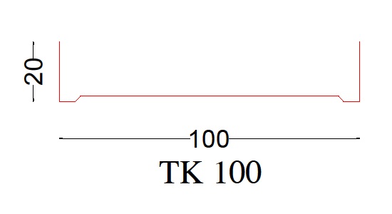 Metal Profile TK100 Dimension